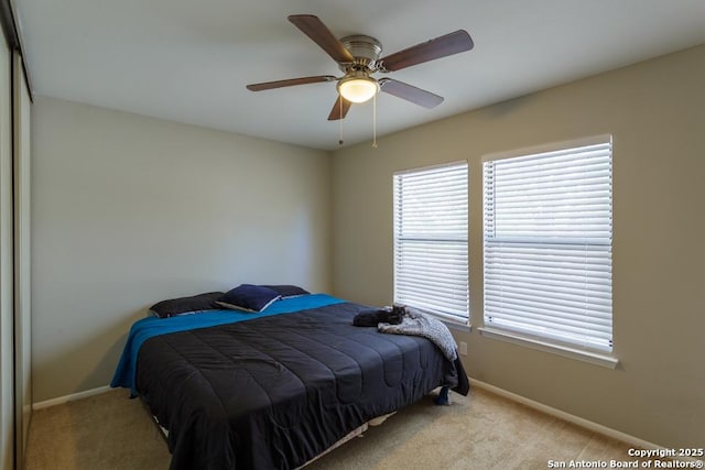7326 Roveen, San Antonio, TX 78244 - carpeted bedroom with a ceiling fan and baseboards