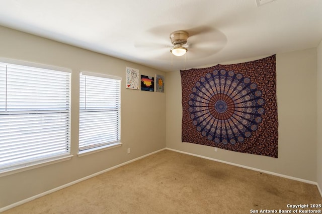 7326 Roveen, San Antonio, TX 78244 - carpeted empty room featuring baseboards and ceiling fan