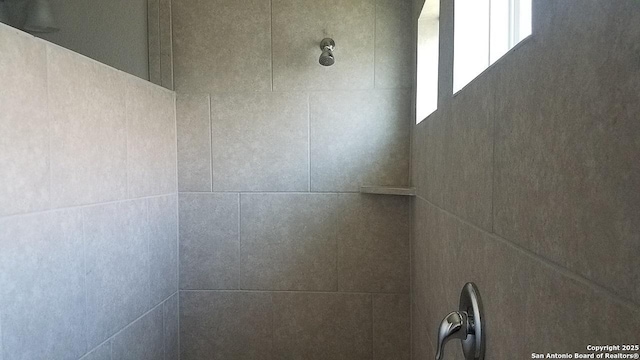 details with tiled shower