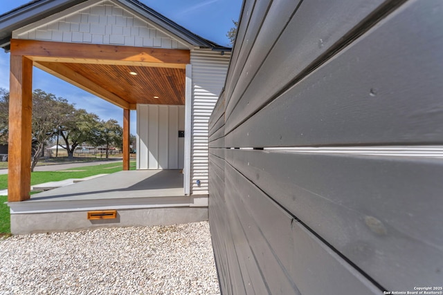 details with board and batten siding