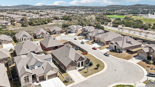 bird's eye view with a residential view