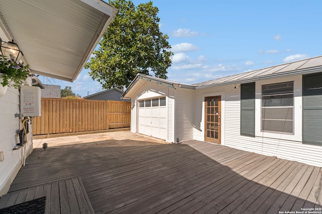 wooden terrace with fence