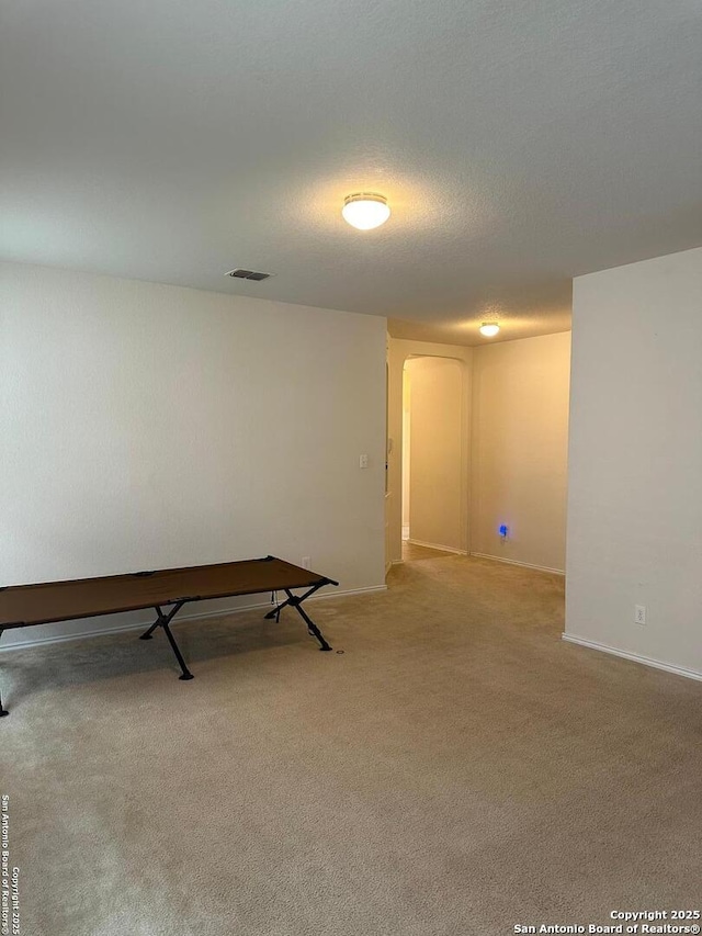 6754 Indian Ldg, San Antonio, TX 78253 - empty room featuring arched walkways, carpet flooring, and baseboards