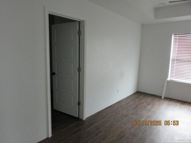 unfurnished room featuring wood finished floors