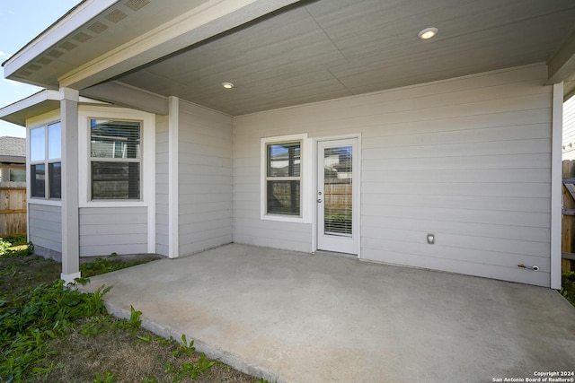 view of patio with fence