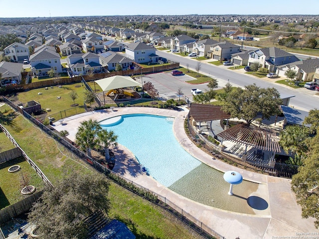 drone / aerial view featuring a residential view