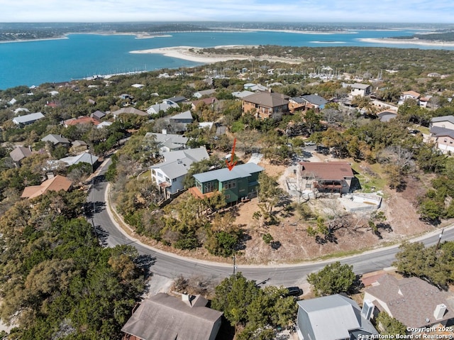 301 Vip Dr, Canyon Lake, TX 78133 - birds eye view of property featuring a residential view and a water view