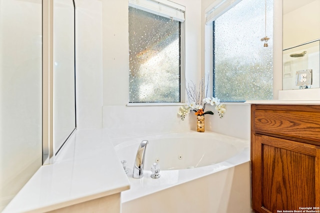 26823 Rustic Brk, San Antonio, TX 78261 - full bathroom with a tub with jets and vanity