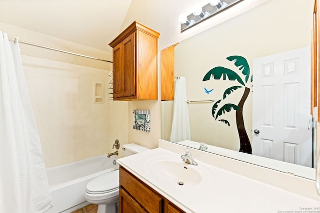 26823 Rustic Brk, San Antonio, TX 78261 - full bathroom with vanity, toilet, and shower / bath combo