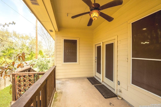 26823 Rustic Brk, San Antonio, TX 78261 - view of patio with visible vents and ceiling fan