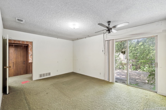 10103 Northampton, San Antonio, TX 78230 - carpeted spare room featuring ceiling fan and a textured ceiling