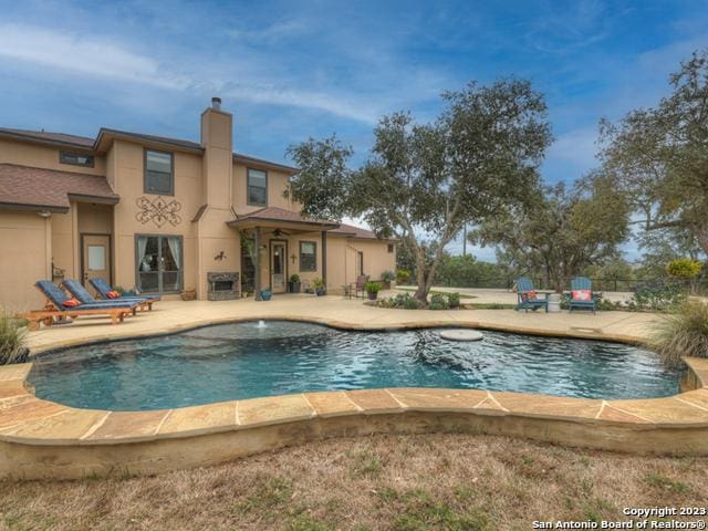 1236 Primrose Path, Canyon Lake, TX 78133 - outdoor pool with a patio