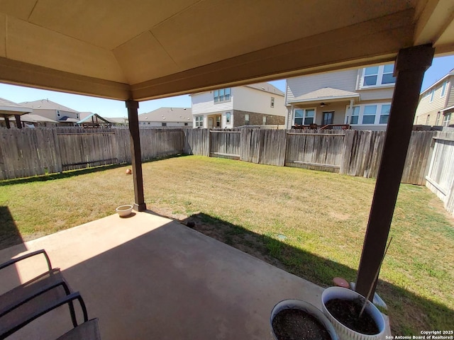 1976 Cowan Dr, New Braunfels, TX 78132 - view of yard with a patio and a fenced backyard