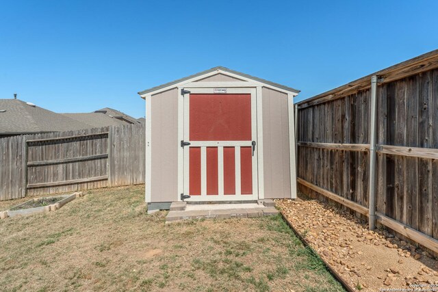 21950 Akin Byu, San Antonio, TX 78261 - view of shed with a fenced backyard