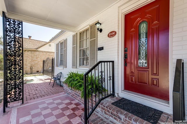 2106 W Gramercy Pl, San Antonio, TX 78201 - property entrance with brick siding