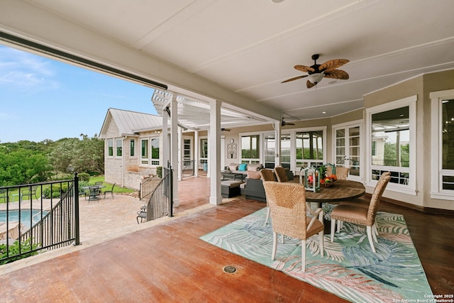 1626 Cordillera Trce, Boerne, TX 78006 - sunroom with french doors