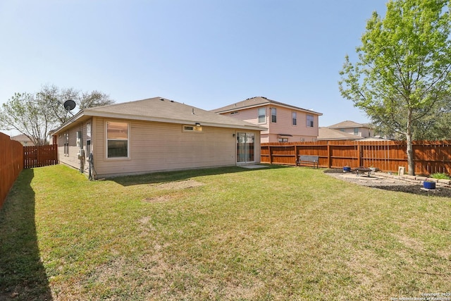 434 Golden Walk, San Antonio, TX 78227 - rear view of house with a yard and a fenced backyard