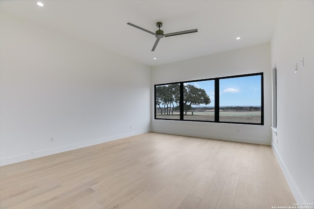 130 Azalea Loop, Horseshoe Bay, TX 78657 - unfurnished room featuring baseboards, light wood-type flooring, and ceiling fan