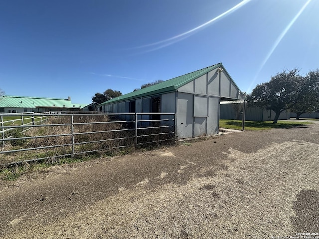 view of horse barn