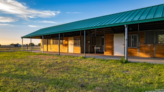 view of horse barn