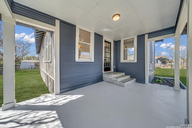 view of patio / terrace with fence