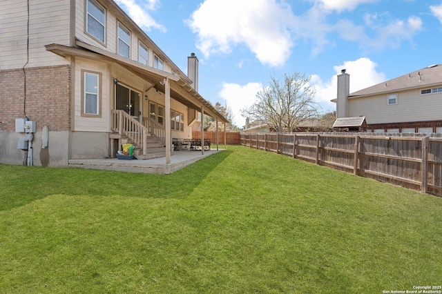 12319 Stable Road Dr, San Antonio, TX 78249 - view of yard featuring a fenced backyard and a patio area