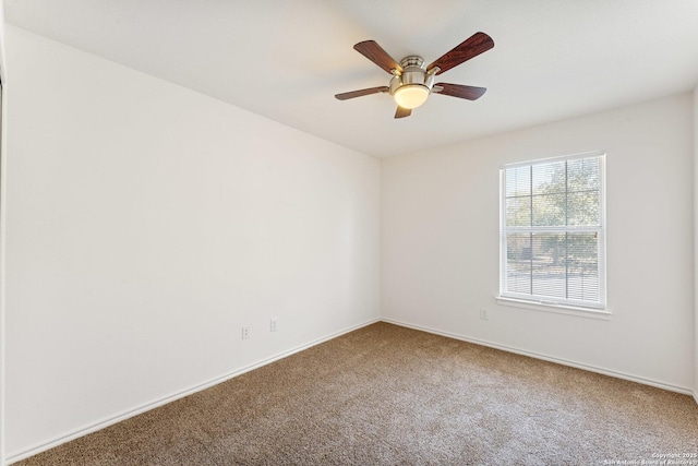12319 Stable Road Dr, San Antonio, TX 78249 - empty room featuring baseboards, carpet, and a ceiling fan