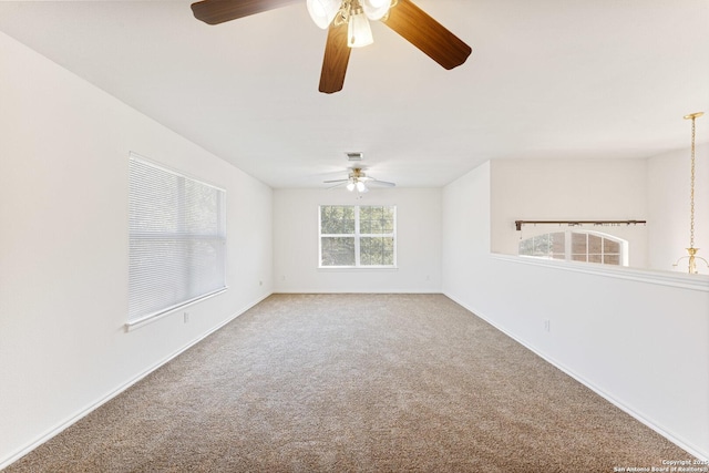 12319 Stable Road Dr, San Antonio, TX 78249 - carpeted empty room with baseboards and a ceiling fan