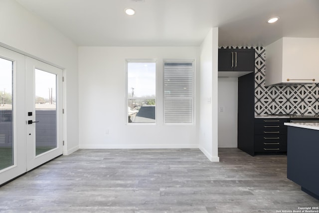 106 Bank St Unit 201, San Antonio, TX 78204 - kitchen featuring french doors, plenty of natural light, and wood finished floors