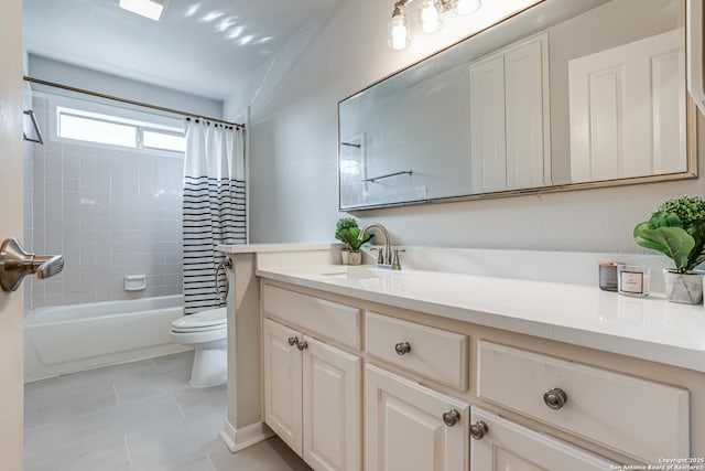 15110 Grayoak Frst, San Antonio, TX 78248 - full bath featuring tile patterned floors, shower / bath combo with shower curtain, toilet, and vanity