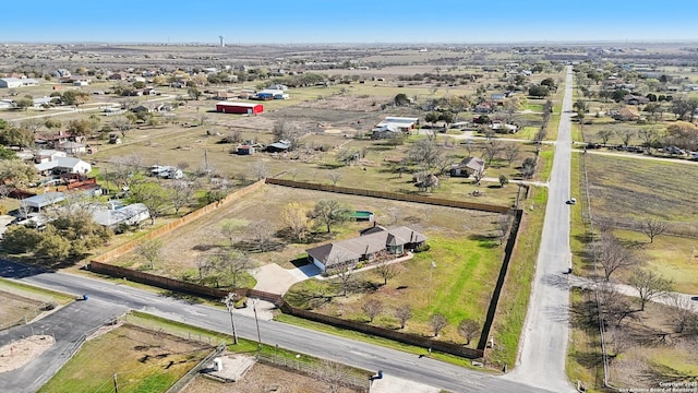 aerial view featuring a rural view