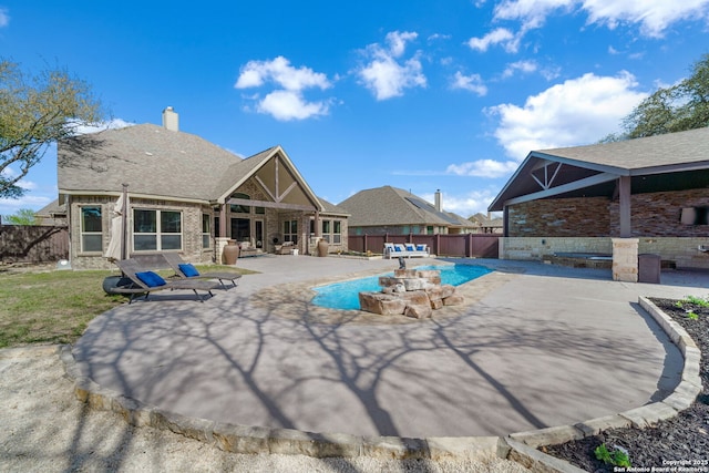 13606 Beck Ml, San Antonio, TX 78253 - view of swimming pool featuring a fenced backyard, a fenced in pool, and a patio