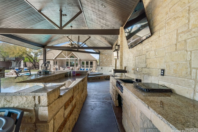 13606 Beck Ml, San Antonio, TX 78253 - exterior space featuring high vaulted ceiling and ceiling fan