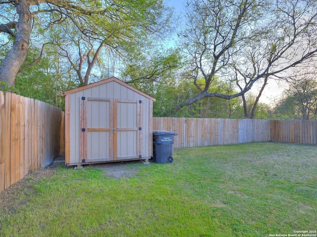12226 La Barca, San Antonio, TX 78233 - view of shed featuring a fenced backyard