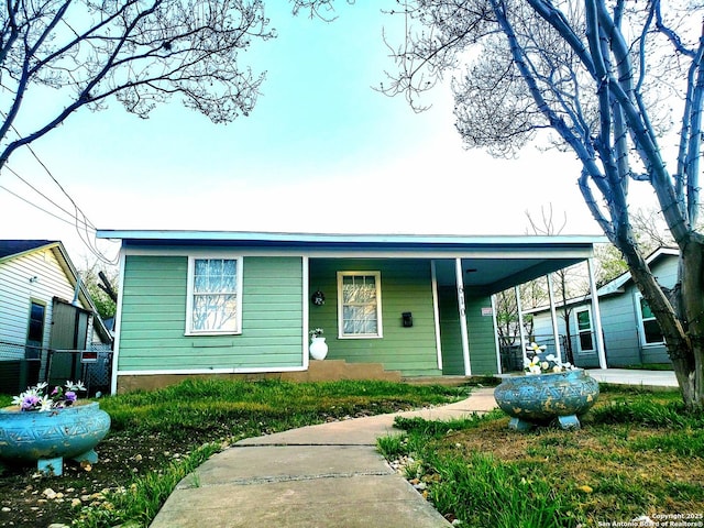 view of front of home with a porch