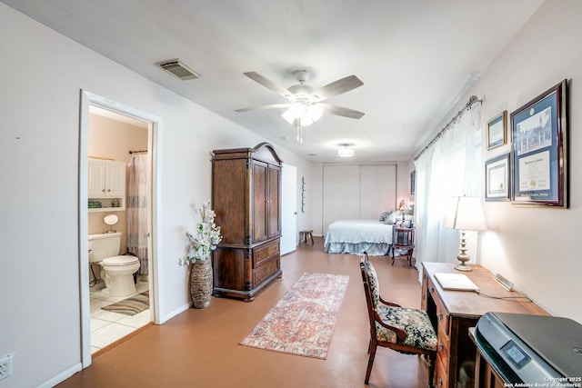 12938 Ocean Glade, San Antonio, TX 78249 - bedroom with baseboards, visible vents, and ensuite bath