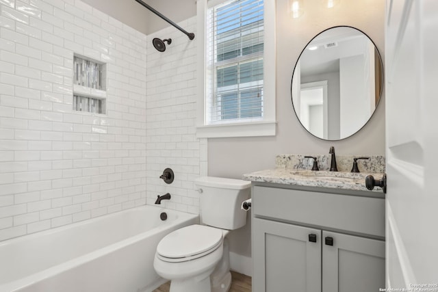 295 S E Ave, New Braunfels, TX 78130 - bathroom with vanity, toilet, and  shower combination
