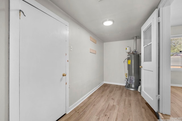 interior space featuring water heater