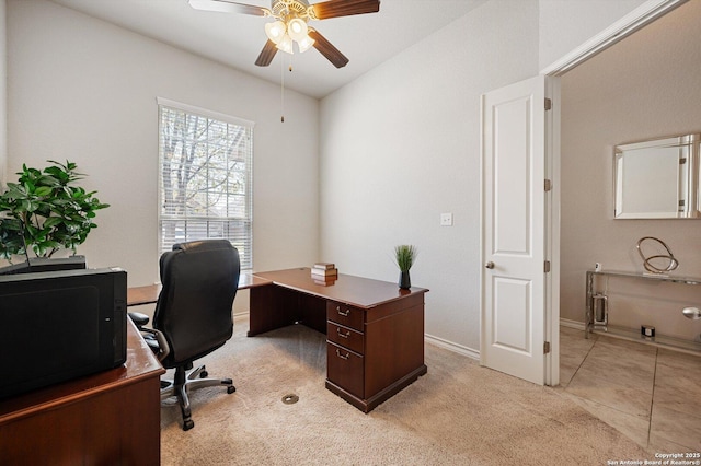 12007 White Riv, San Antonio, TX 78254 - office area with light colored carpet and ceiling fan