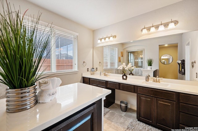 12007 White Riv, San Antonio, TX 78254 - bathroom featuring double vanity, a sink, and walk in shower