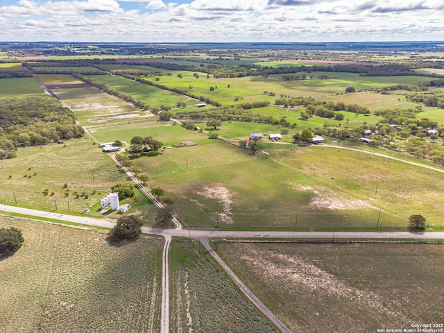 drone / aerial view with a rural view