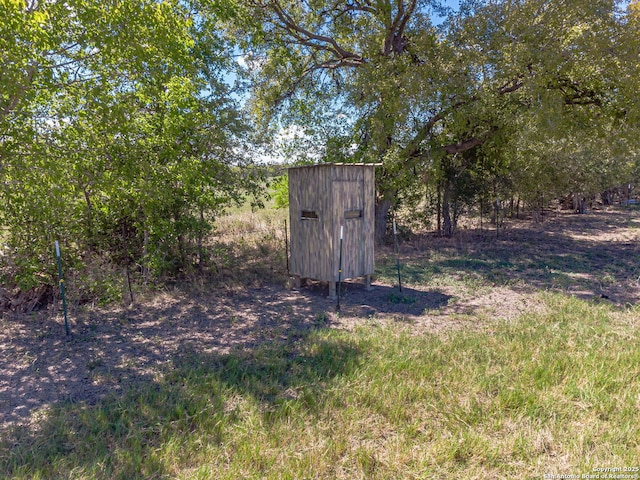 view of shed