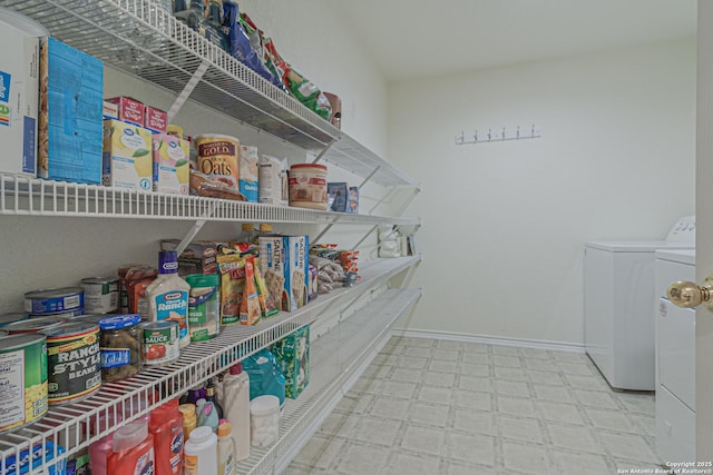 4907 Heather Pass, San Antonio, TX 78218 - storage area featuring washer and dryer