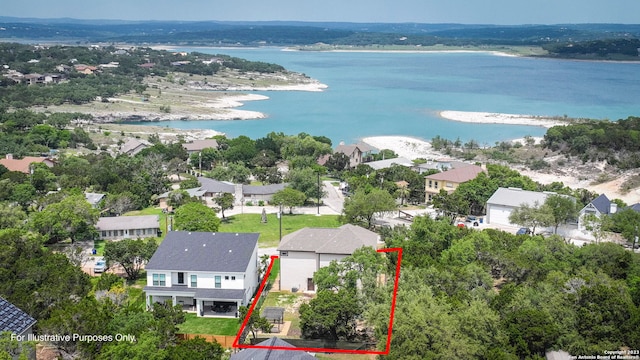 618 Wagon Wheel Dr, Canyon Lake, TX 78133 - bird's eye view featuring a residential view and a water view