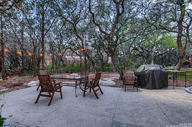 409 Sandy Oaks, Boerne, TX 78015 - view of patio featuring an outdoor fire pit and area for grilling