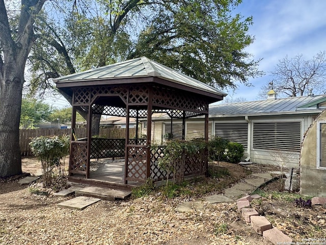 430 Anton, San Antonio, TX 78223 - view of yard featuring fence and a gazebo