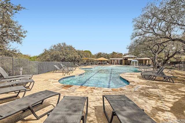 3534 Glasscock Trl, San Antonio, TX 78253 - community pool featuring a patio and fence