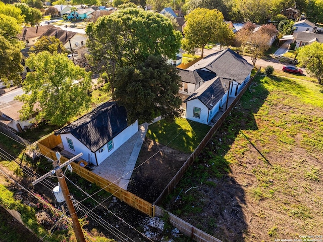 drone / aerial view with a residential view