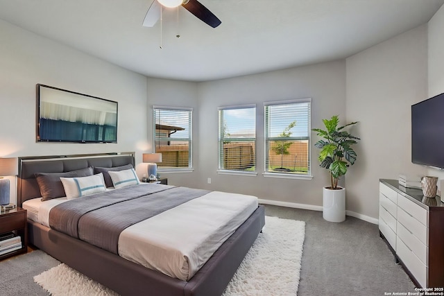 139 Perciful Ave, Cibolo, TX 78108 - bedroom with carpet, ceiling fan, and baseboards