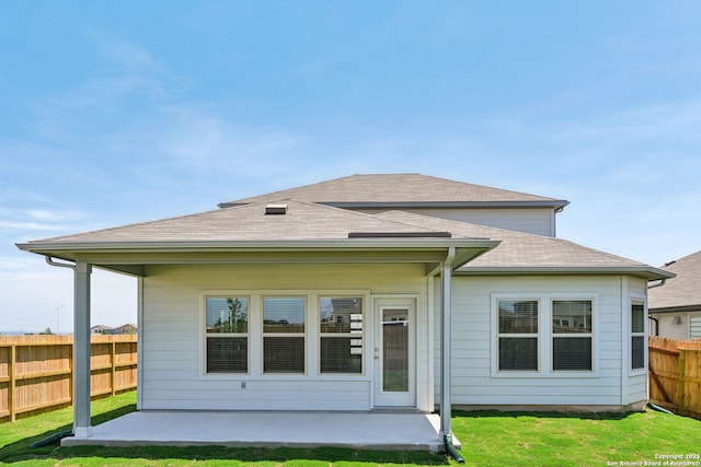 139 Perciful Ave, Cibolo, TX 78108 - rear view of property featuring a patio area and roof with shingles